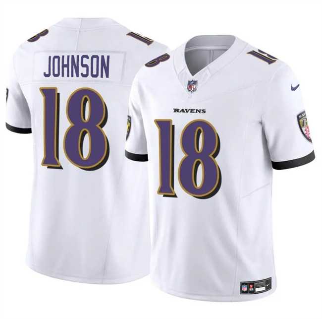 Men & Women & Youth Baltimore Ravens #18 Diontae Johnson White 2023 F.U.S.E Vapor Limited Jersey,We sell and wholesale Men & Women & Youth Baltimore Ravens #18 Diontae Johnson White 2023 F.U.S.E Vapor Limited Jersey on line form chian!